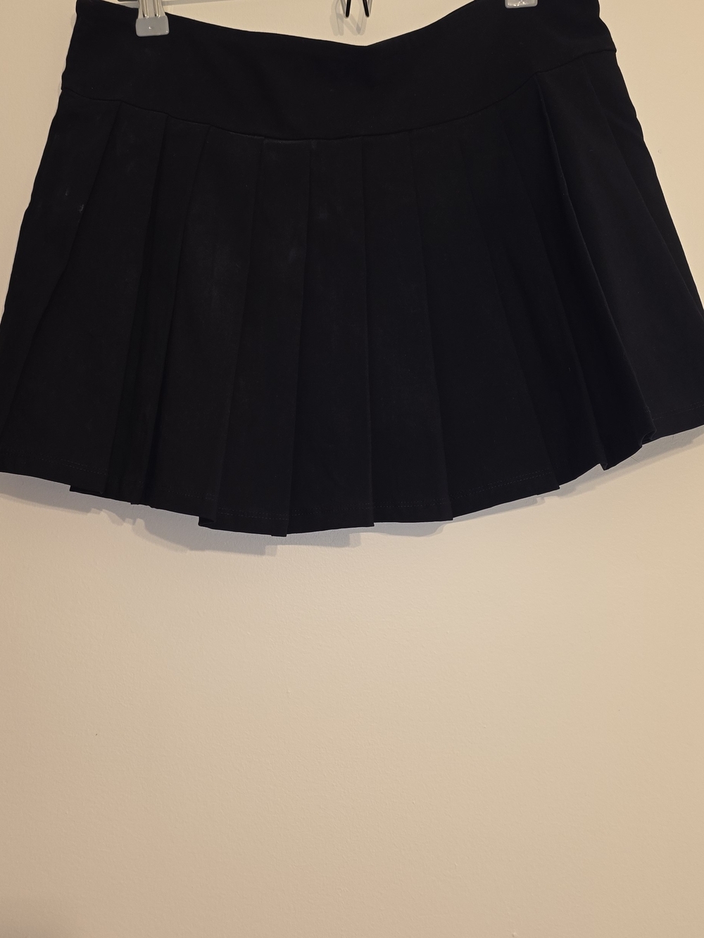 Sincerely Jules Black Pleated Mini Skirt With built-In Short  SZ Large